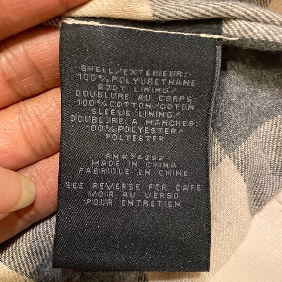 Steve Madden Faux Leather Jacket Beige size S/P - Picture 12 of 14